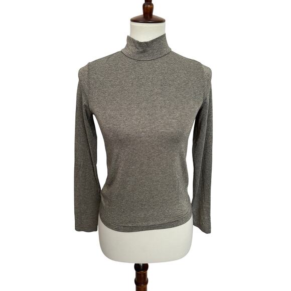The Great Eros Disco Mockneck Top in Gold Metallic - Picture 1 of 3